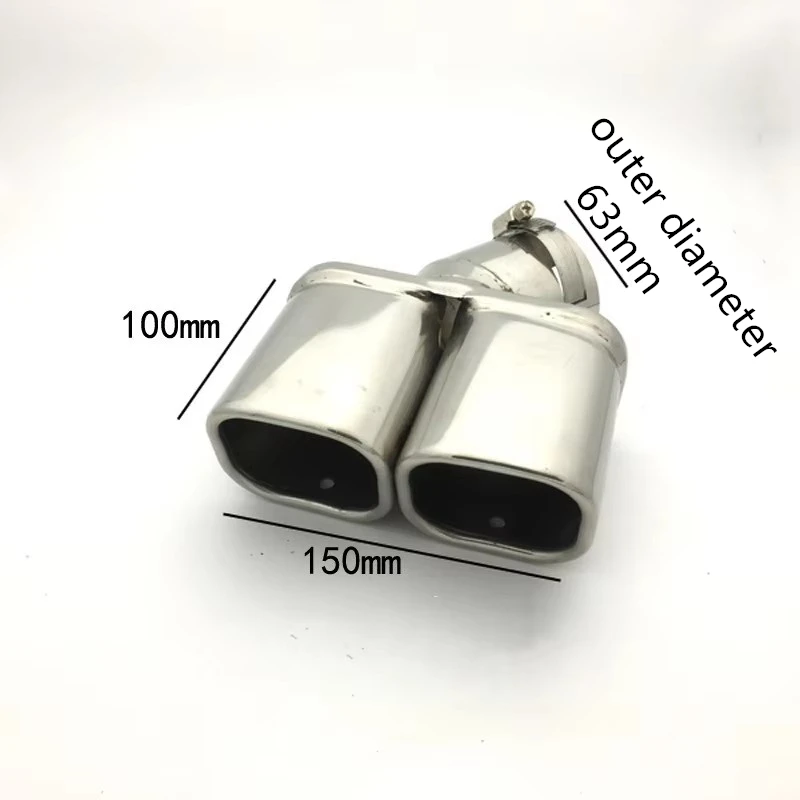 Car Cover Muffler Exterior End Pipe Outlet 304 Stainless Steel Exhaust Tip Tail For Nissan Qashqai J10 2009-2015 Accessories