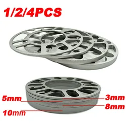 1/2/4PCS 3/5/8/10mm Universal Car Wheel Spacer Shim Plate Auto Adaptor Gasket For 4x100 4x108 4x114.3 5x100 5x108 5x114.3 5x120