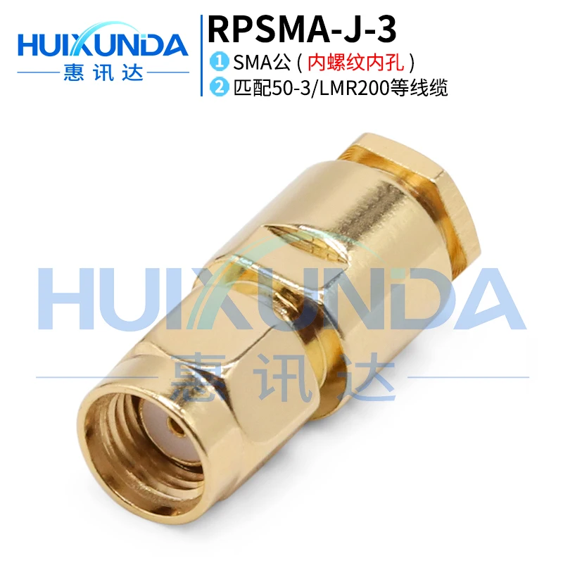 

RPSMA-J-3 SMA Reverse Male Female Threaded Hole Mount 50-3/RG58 Wire Connector RPSMA-J5