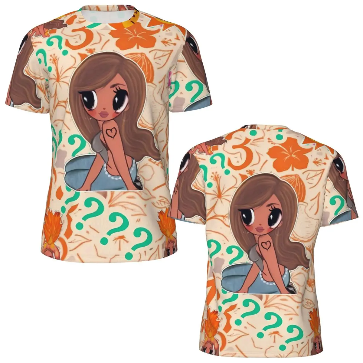 K-Karol G Tropical Sticker Collage T-Shirt Men Vintage Running T Shirts Fast Dry Beach Harajuku Tees Design Big Size Clothing