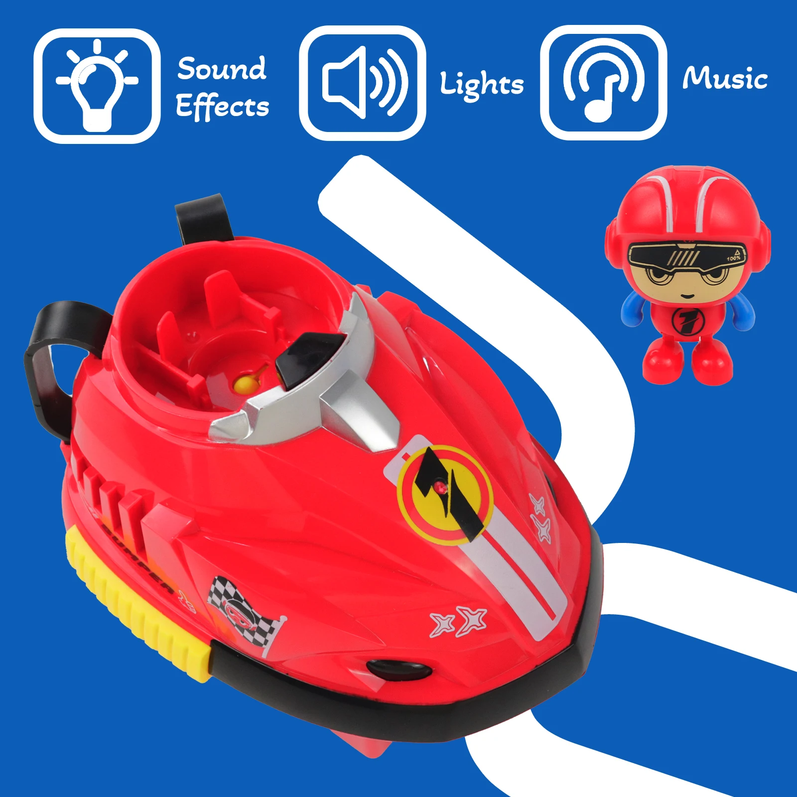 RC Toy 2.4G Bumper Car Pop-up Doll Crash Bounce Ejection Light Children\'s Remote Control Toys Gift for Parenting