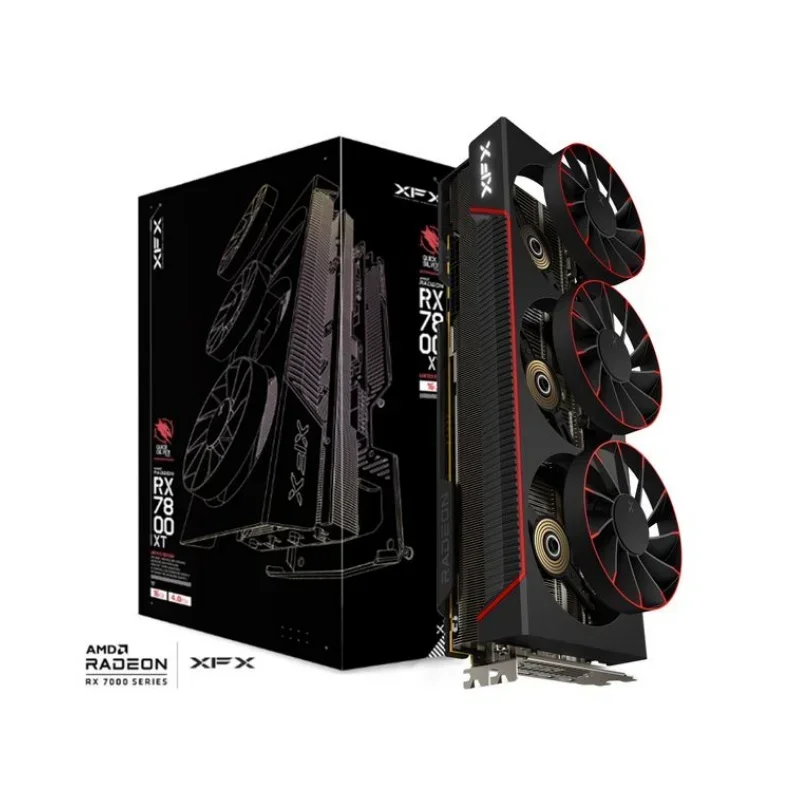 【ジャンク品】XFX Radeon RX 7800 XT ラデオン new XFX Quicksilver AMD Radeon RX 7800 XT Magnetic Air Gaming
