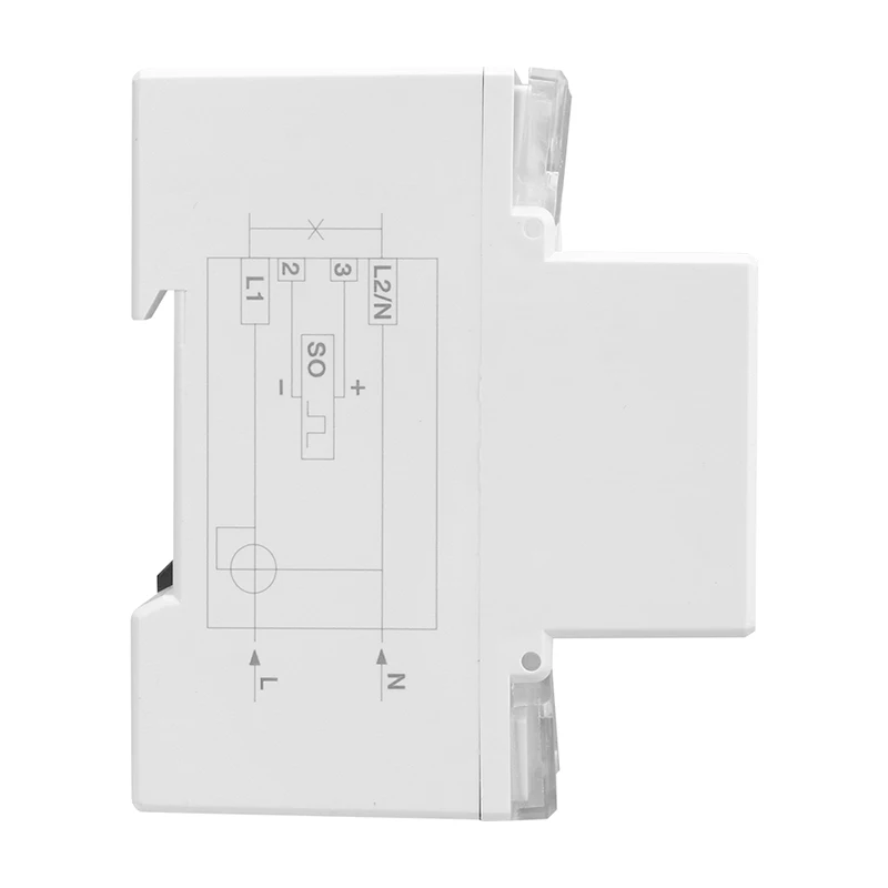 Din Rail Single Phase Electronic Energy Meter AC 220V 100A kWh Counter Consumption Analog Electricity Gague Wattmeter 50HZ