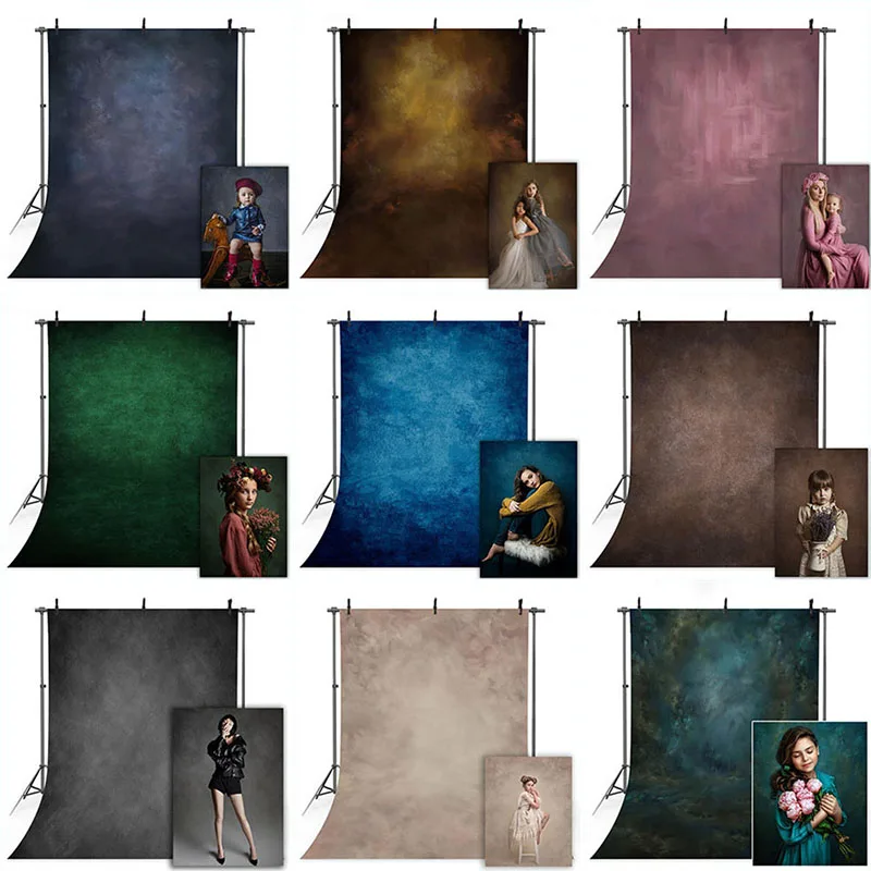 3x5ft/5x7ft Blue Pattern Tie Dye Photography Backdrops Vintage Photo Vinyl Non-Woven Fabric Mixed Background Props