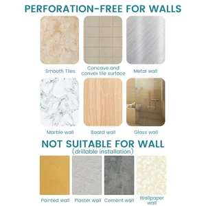 304 Edelstahl Selbstklebende Seife an der Wandstütze Badezimmerstütze Rostless Rost Test festgelegt 8 Hauptverkäufe Edelstahl -Wandseifentür - №7