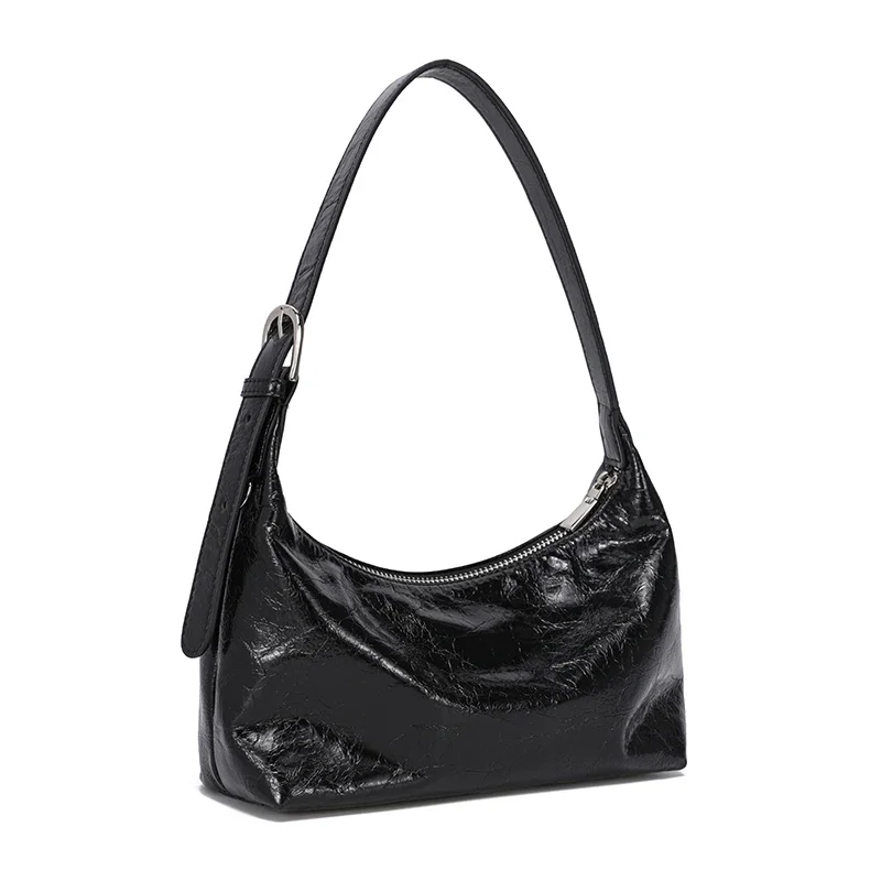 

Women's Cow Genuine Leather Bag Lady Fashion Retro Versatile Shoulder Handbag Female Cowhide Underarm Crossbody Bags for Ladies