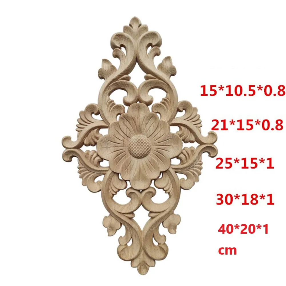 Woodcarving Decal Wood Carving Flower Board Furniture Decoration Home Decor Onlay Applique Elegant European Style