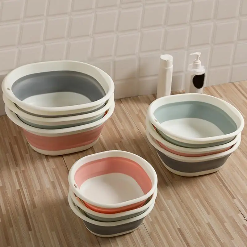 

652F Portable Wash Basin for Student Dormitory Household Collapsible Wash Basin Bucket Household Mop Buckets