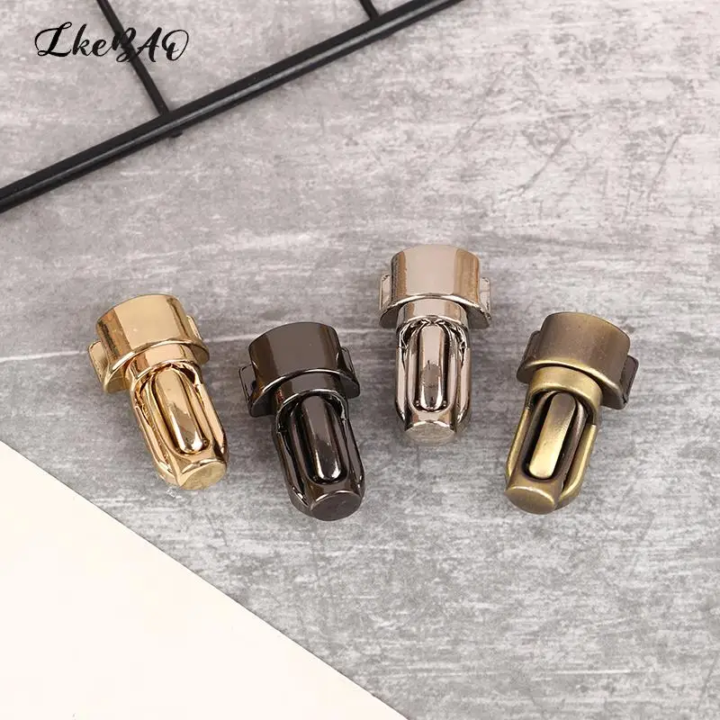 1Pcs Durable Metal Column Tuck Lock High Quality Closure Catch Clasp Buckle Fasteners For Leather Bag Case Handbag Purse