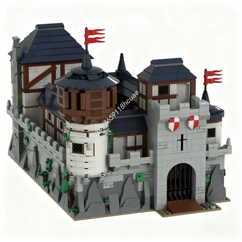 3387 elementów MOC Modularny Model Zamku Klocki Konstrukcyjne Zabawki dla Dzieci do Składania Rękodzieło Architektura DIY Prezenty Świąteczne