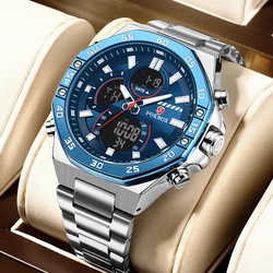 LIGE New Fashion Military Digital Watch Men Waterproof Men's Quartz Wristwatches Casual Dual Display Watch for Men Montre Homme