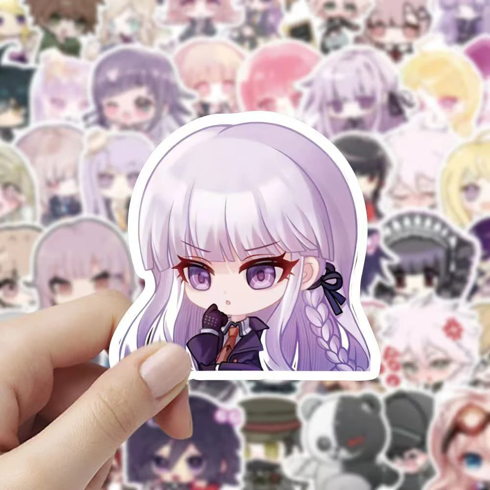 Naegi makoto kyoko danganronpa สติกเกอร์อนิเมะ Byakuya junko ติดแล็ปท็อปสเก็ตบอร์ดโทรศัพท์10/30/50ชิ้น