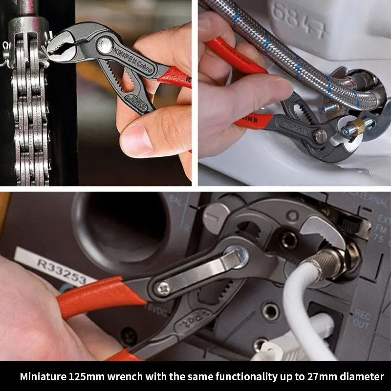 Imagem -05 - Alicate da Bomba de Água Knipex Revestimento Plástico Antiderrapante Alta Tecnologia Ferramenta de Mistura de Ajuste 87 01 125 Cobra 5