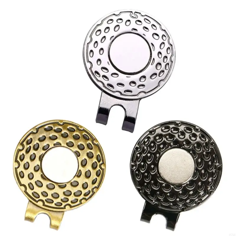 

97QE Golf Hat Clip Golf-Ball Aiming Marker Holder Zinc Alloy Golf Hat Clips Golf Training Aids Accessories Durable