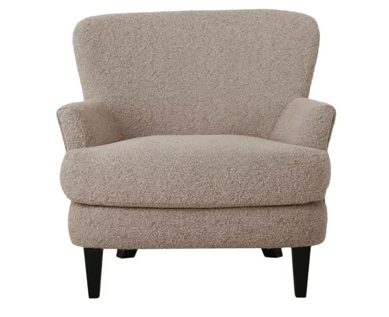 Luxury design modern accent chair fabric upholstered club chair and ottoman living room