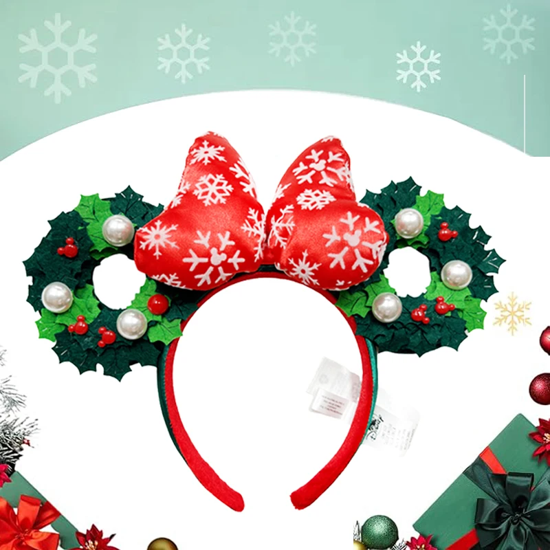

Mickey Mouse Ear Headbands Bow Headbands Christmas Birthday Party Hair Accessories Gift Princess Cosplay Costume for Women Girls