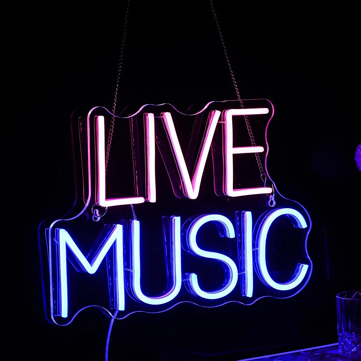 Live Music LED Neon Light Signs Party Bar Studio Atmosphere Light Glowing Signs Studio LED Light DJ Wall Decor Night Lights USB