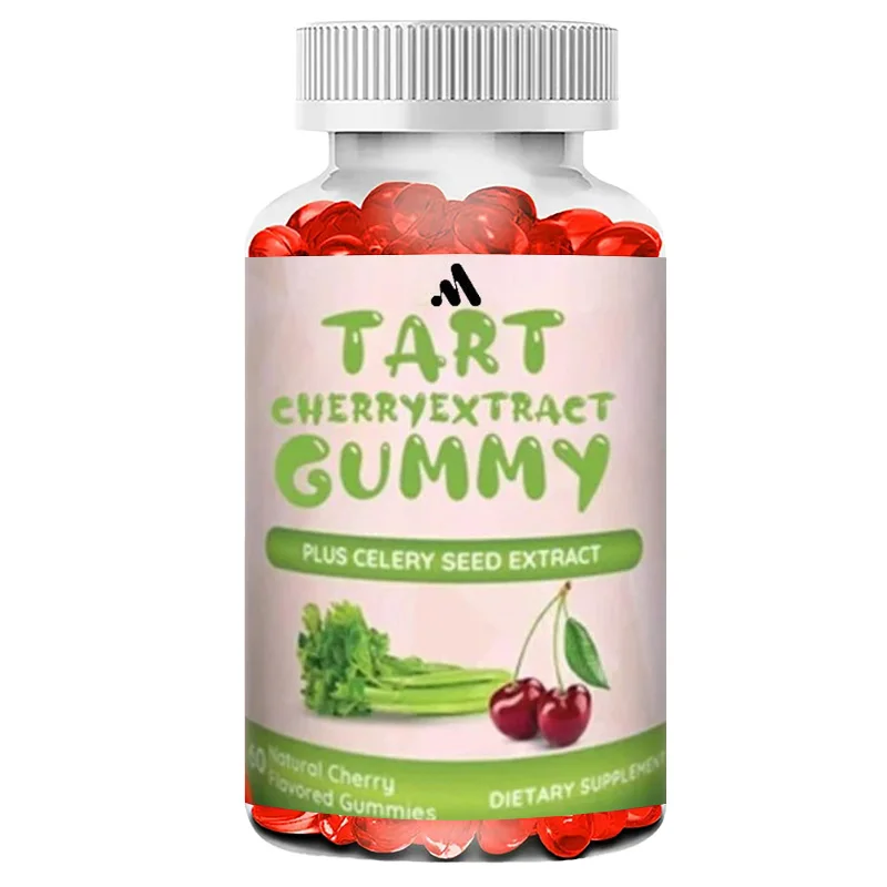 Gomitas de Cereza Ácida, con Extracto de Apio (400mg) - El Extracto de Cereza Ácida Reemplaza el Concentrado de Jugo de Cereza Ácida