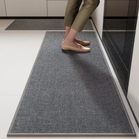 Grey Rugs for Kitchen Floor Mat Home Corridor Non-slip Carpet TPR Wear-resistant Antislip Foot Mats Bedroom Bedside Rug Alfombra