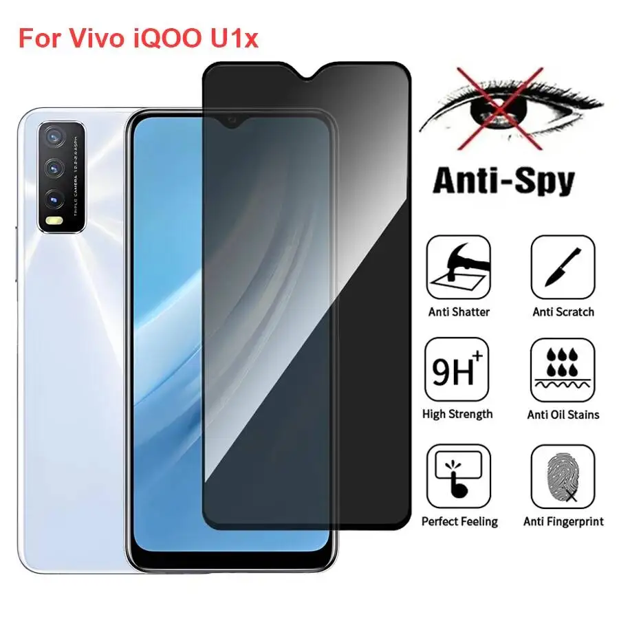 

Vivo Iqoo U1x V2065A Anti Spy Privacy Tempered Glass Protector Compatible For Iqoou1x Full Cover Screen Phone Film