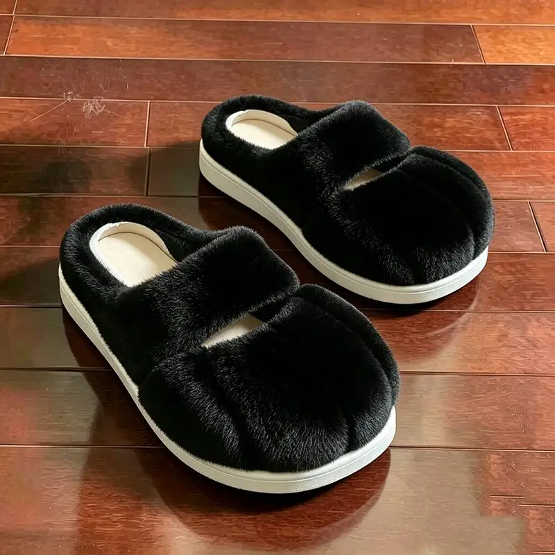 Niedliche Katzenpfoten-Hausschuhe mit Flauschigem Fell für Damen, Winter 2026, Süße Warme Plüsch-Hausschuhe in Übergröße, Kawaii Fellige Schuhe, Unisex – Detail 9