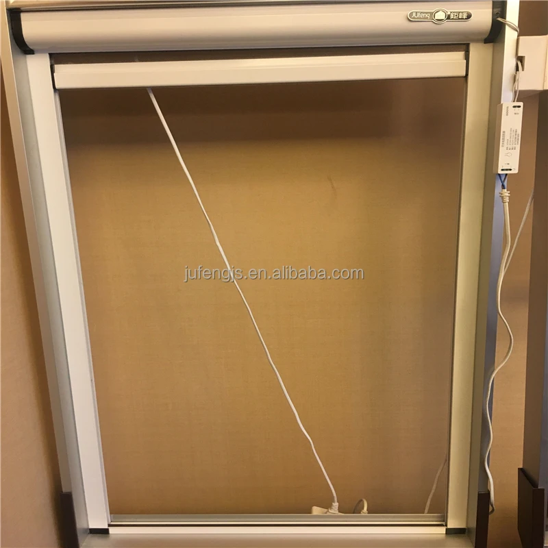 Remote Control Motorized Large Size Garage Anti Insect/mosquito Screen Window and Door