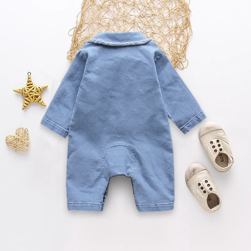 DIIMUU Baby Children Girls Clothing Toddler Tops Overalls Denim Pants Fashion Kids Casual Jumpsuits Long Sleeve Trousers