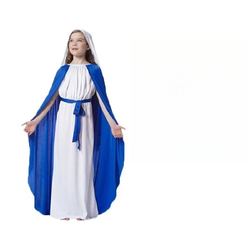 Disfraz de sacerdote católico para bebé, niño, niña de Jesús, traje de la Virgen María, monja griega romana, disfraz de fiesta, disfraz de Halloween para niño