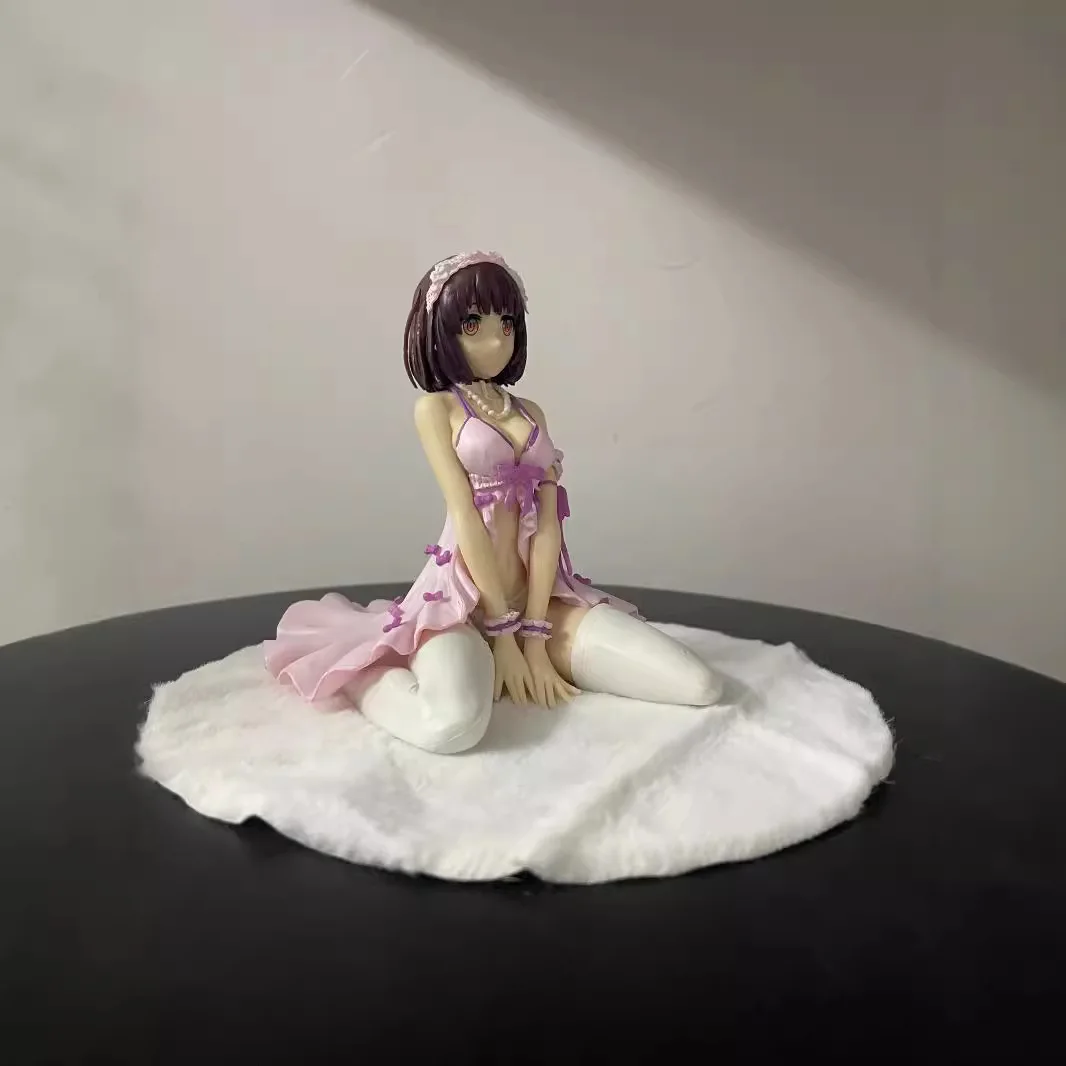 Saenai Heroine no Sodatekata Anime Figure - Kato Megumi Sitting in Pajamas, Lovely Girl Statue, Cute Anime Decor