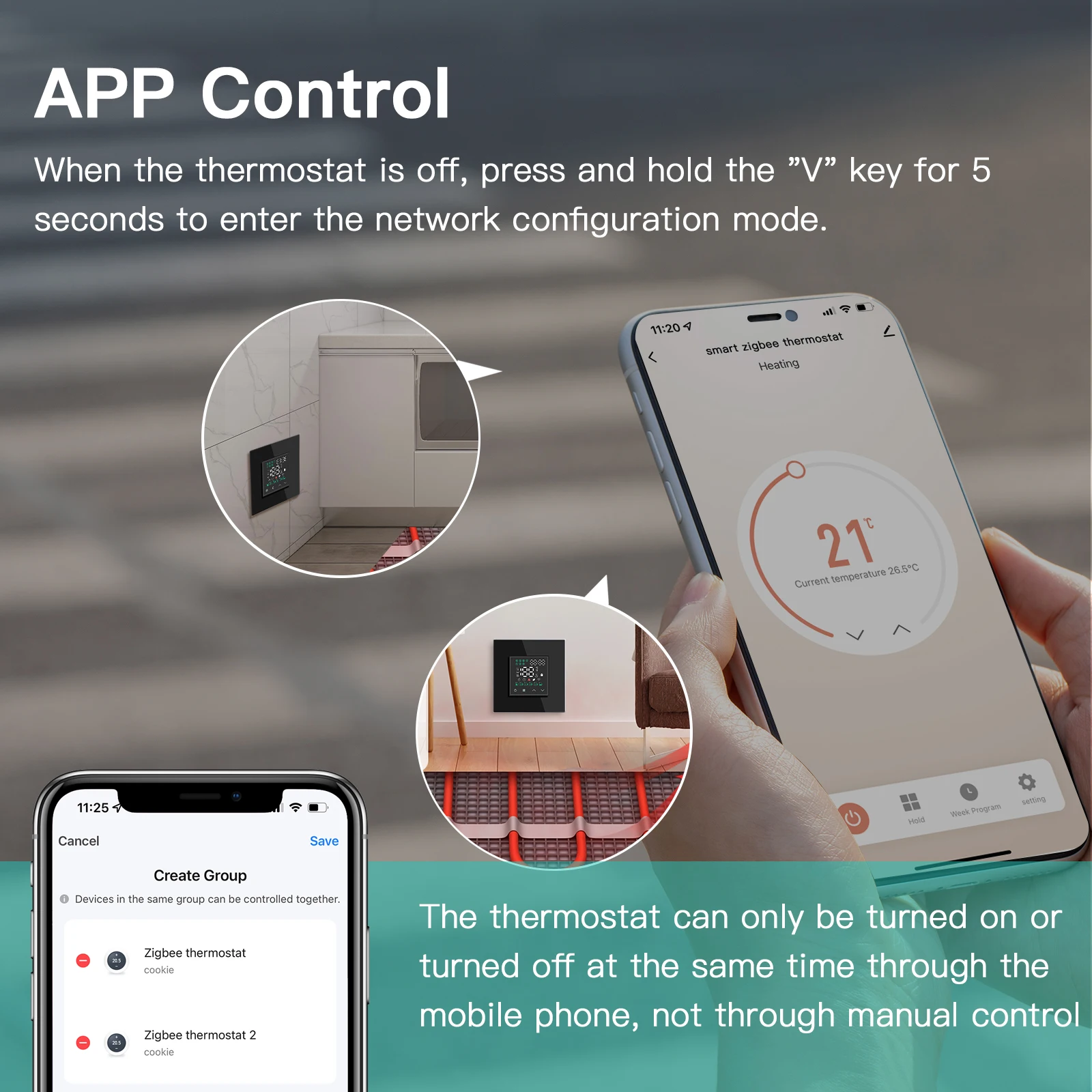 BSEED ZigBee Touch Screen Thermostat for Electric Floor Heating Water Boiler Temperature Remote Controller Google Home Alexa