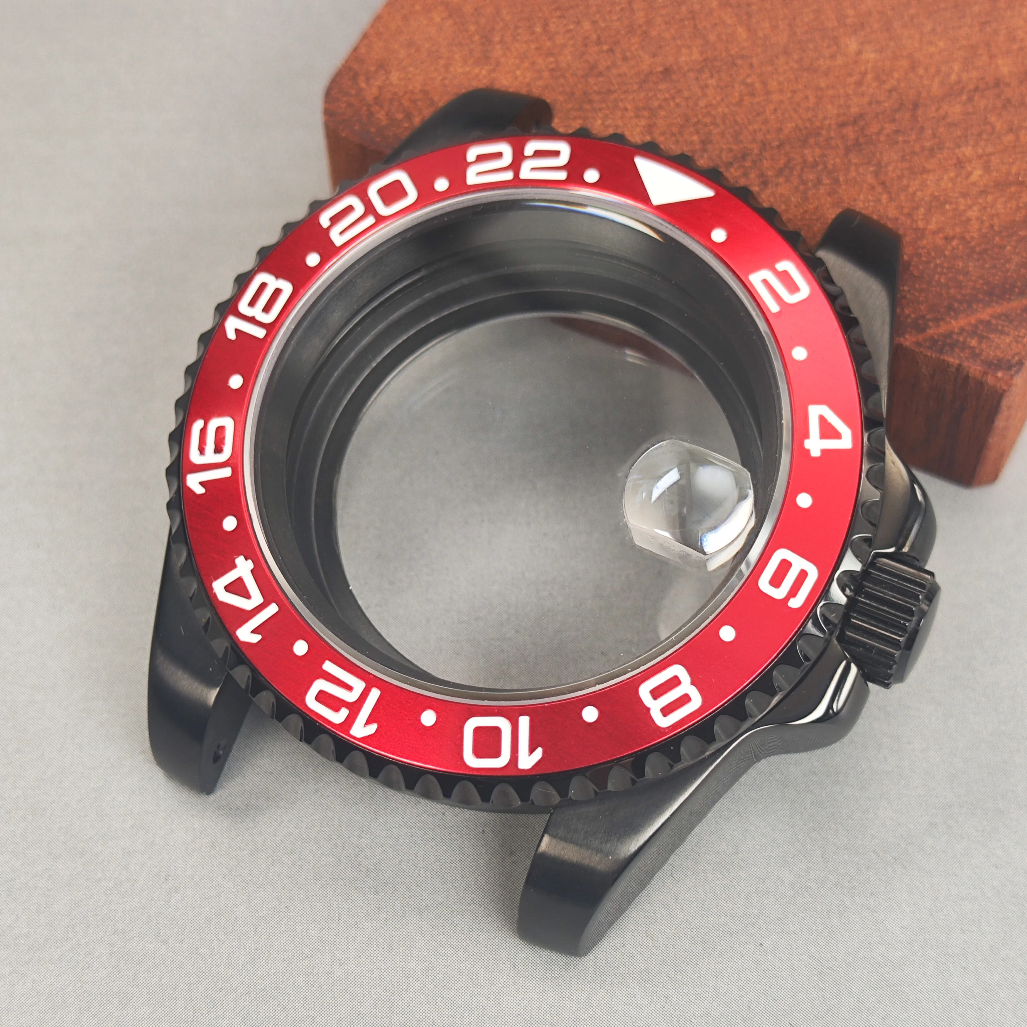 NH35 40 mm Uhrengehäuse mit Saphirglas, 120 Klicks SUB/GMT, passend für NH35 NH36 Uhrwerk, wasserdichtes Gehäuse, passend für 28,5 mm Zifferblatt-Zubehör