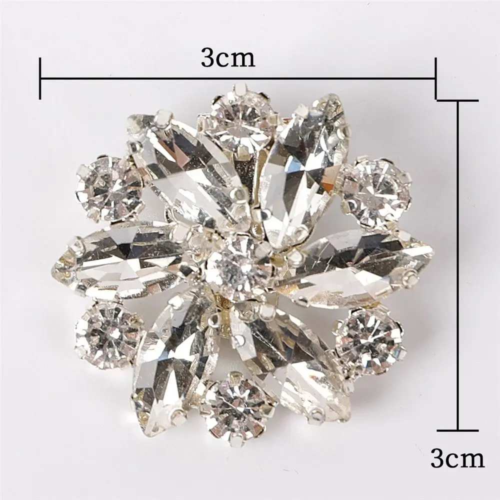 2pcs Women Lady Bride Shoes Rhinestones Crystal Charm Buckle Charms Jewelry Shoes Decorations Shoe Clip