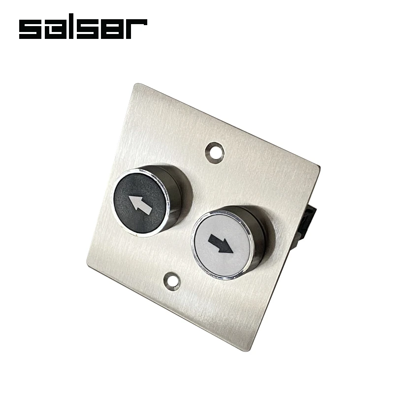 Stainless Steel 86*86 Panel Concealed Mounted Push Button Switch Power Start Control UP DOWN Arrow NO Contact