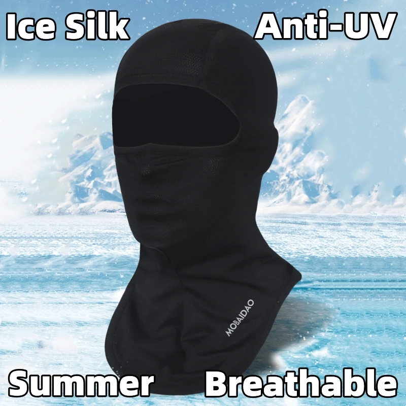 

Summer Ice Silk Bike Cap Anti-UV Sun Protection Breathable Bandana Full Face Mask for Cycling MTB Road Motorcycle Sports