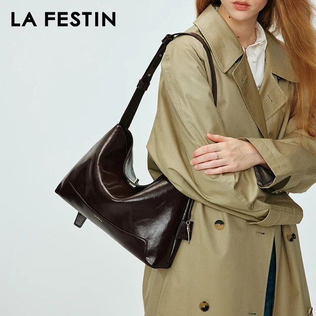 LA FESTIN oryginalna markowa torba na ramię Crossbody popularne torby z grubej bawełny dla kobiet modna skórzana torba o dużej pojemności
