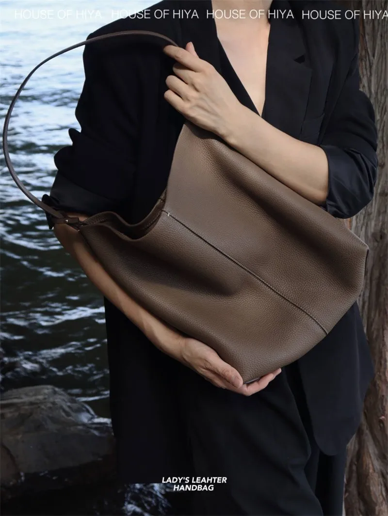 

Totes 2023 Casual Women Shoulder Bag Leather Tote Handbag Female Shopping Bags Soft Leather Lady commute Bags High Capacity