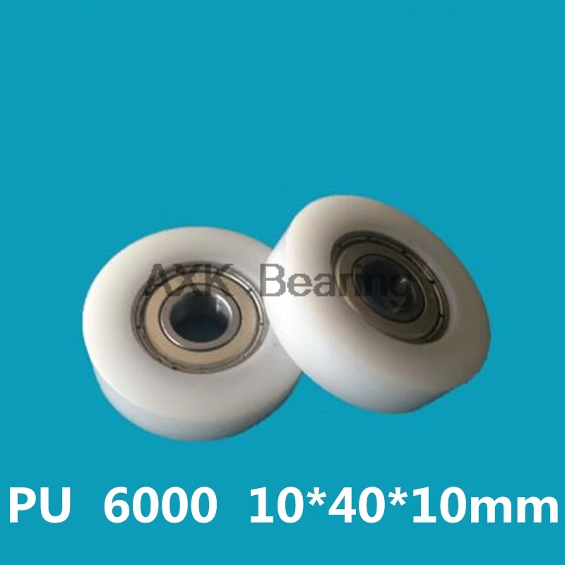 10x40x10mm  6000 F Groove Bearing Nylon Plastic Pulley Groove Bearing Nylon Rolling Wheel 10*40*10mm Orbit Wheel