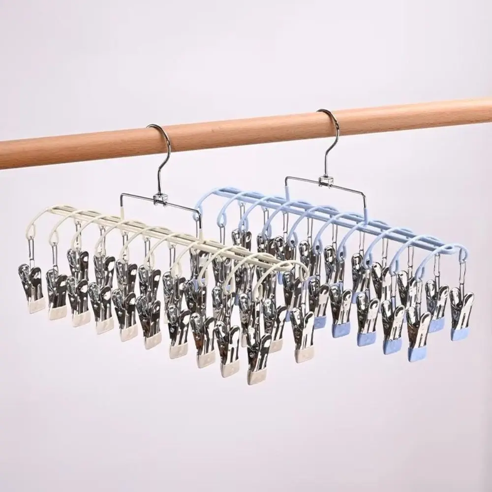

20 Clip Clothes Drying Rack Stainless Steel Non-slip Sock Rack​​ Rust-Resistant Save space Underwear Clips Clothes Organizer​​