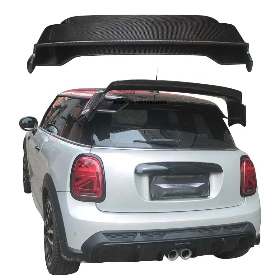

MINI JCW F56 S 2013-2023 Carbon Fiber Rear Spoiler Evo Style Roof Deck with Double Deck Tail Wing Body Kits
