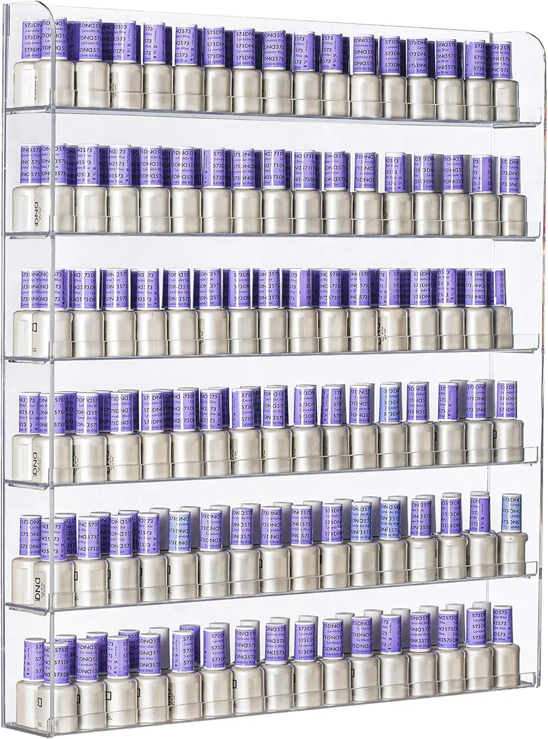 ชั้นวางยาทาเล็บอะคริลิคใส 6 ชั้น จุขวดได้ 180 ขวด ใช้จัดเก็บน้ำมันหอมระเหยและผงจุ่ม