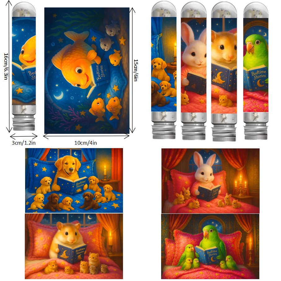 5 Packs Adult Mini Test Tube Puzzle Jigsaw Funny Educational Game Home Decor Birthday Halloween Thanksgiving Christmas Gifts