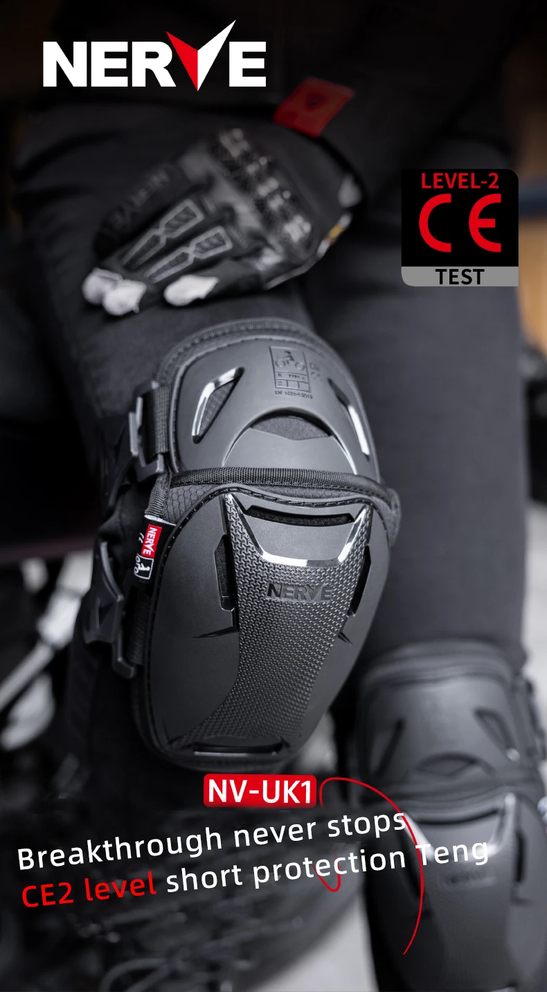 NERVE Motorrad Knieschützer Motocross Wachen Schutz CE2 Level Off-Road Racing Reiten Knieschützer MTB Moto Joelheira Sicherheitsschützer – Detail 1