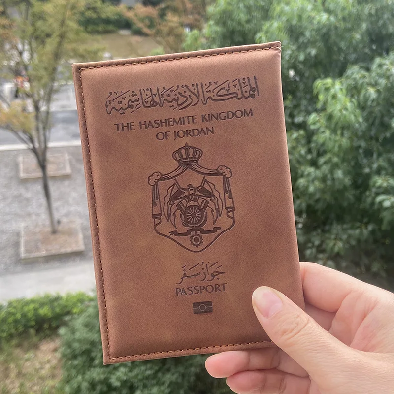 

Обложка для паспорта Королевства Джордана, защитная обложка для паспорта из искусственной кожи, чехол с зажимом для билетов для паспорта, простой дорожный кошелек