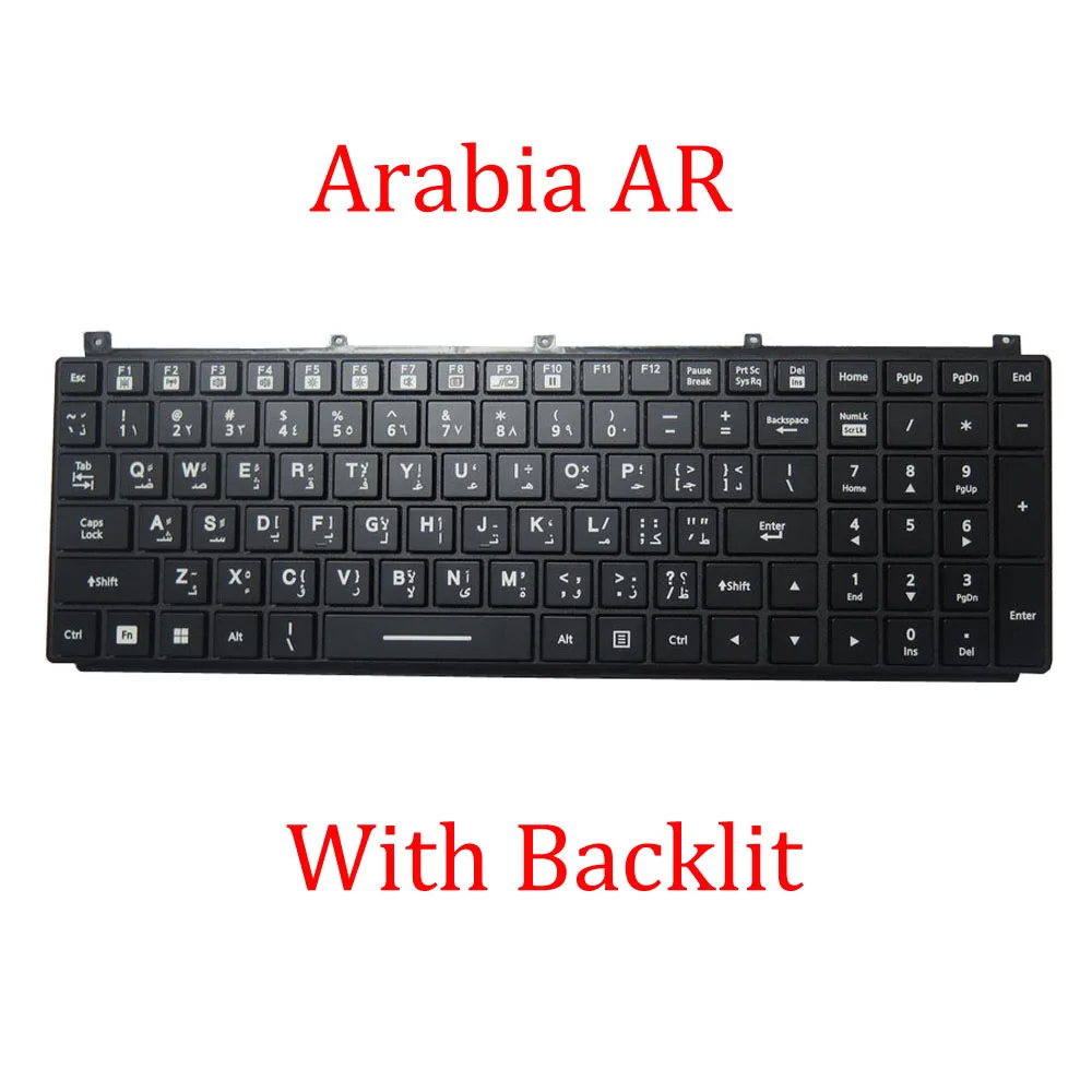 Laptop With Backlit Keyboard For Getac NK5103-03309T-10 Arabia AR Black With Frame New