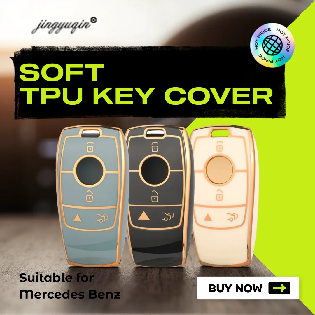 

Чехол для автомобильного ключа из ТПУ для Mercedes Benz AMG E C S CLA 250 CLS 450 600 580 C-Class C63S E53 E350 GLC 300 GT63S 4-кнопочный силикон