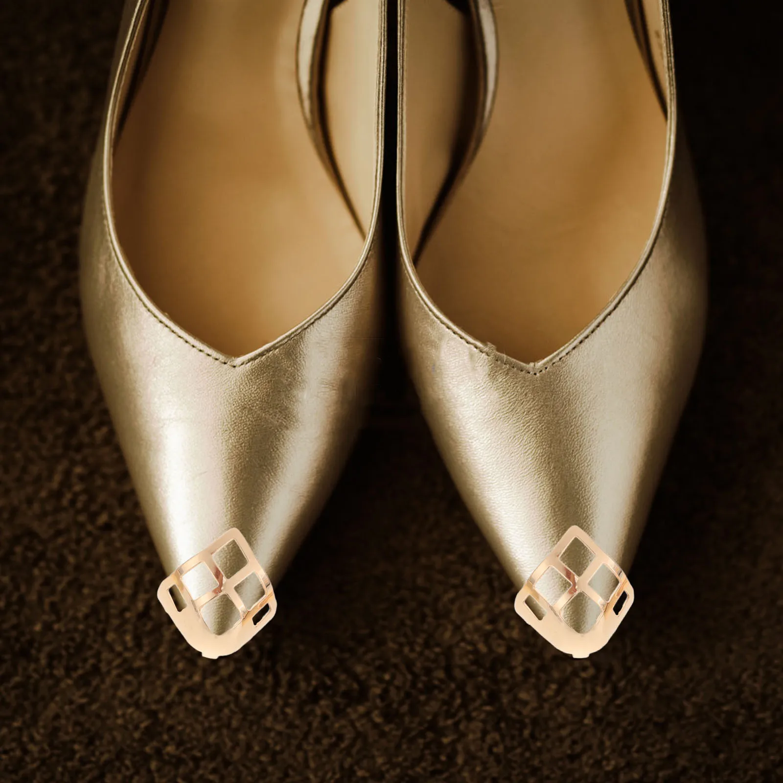 

3 Pairs High Heel Tip Protectors Metal Pointed Shoe Head Guards Durable Invisible Decoration Pointed Heel Covers Shoe