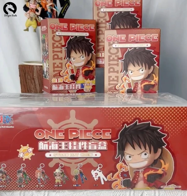 

In Stock One Piece Blind Box Lufy Nami Chopper Fishman Island Keychain Pendant Caja Ciega Mystery Box Bag Decor Guess Bag Toys