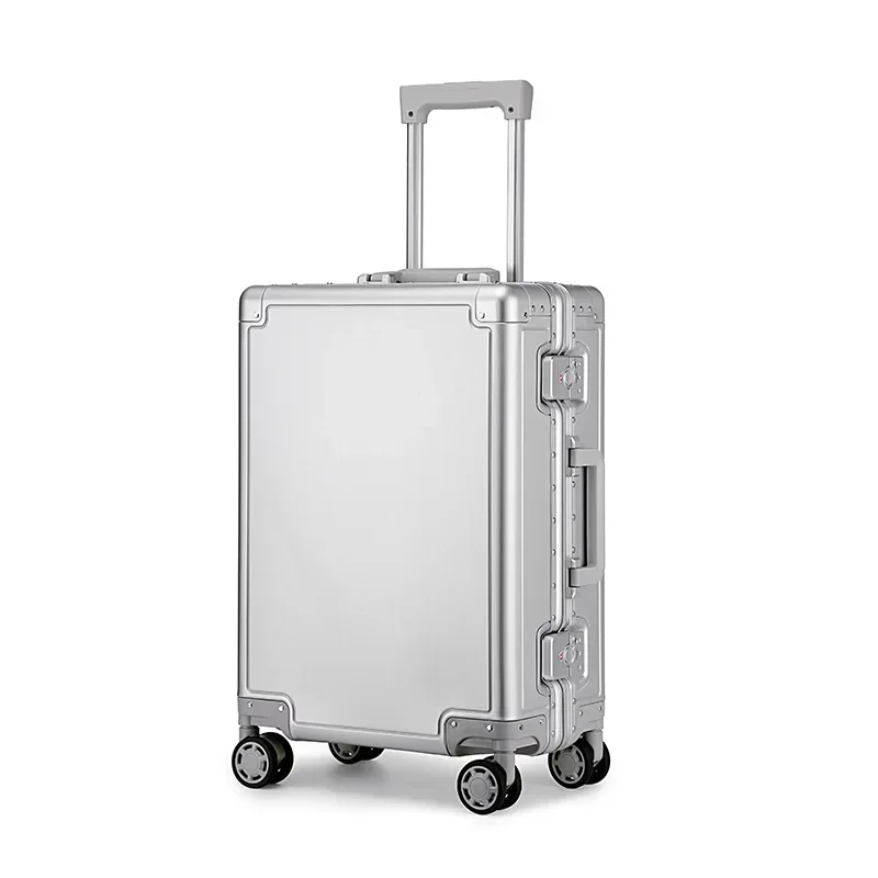 

Computer anti-theft aircraft trolley Business 20-inch trolley trunk with 100% aluminum material