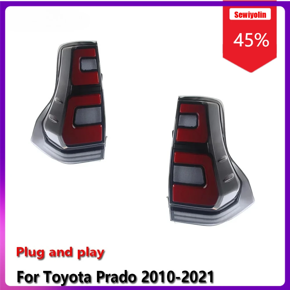 

Sewiyolin Автомобильные светодиодные фонари в сборе для Toyota Prado 2010-2021 Авто противотуманные DRL Тормозной указатель поворота Plug and Play