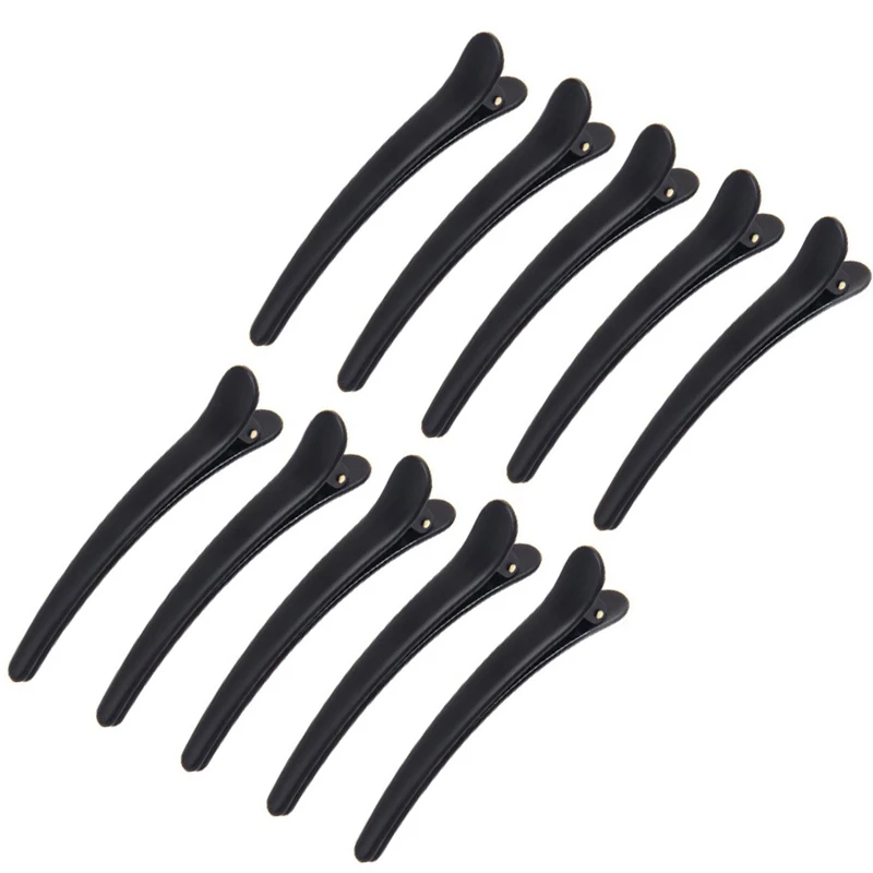 1PCS Professional Hairdressing Salon Hairpins Black Plastic Single Prong DIY Clip Large Plate Hair Spray Paint Frosted Hair Clip